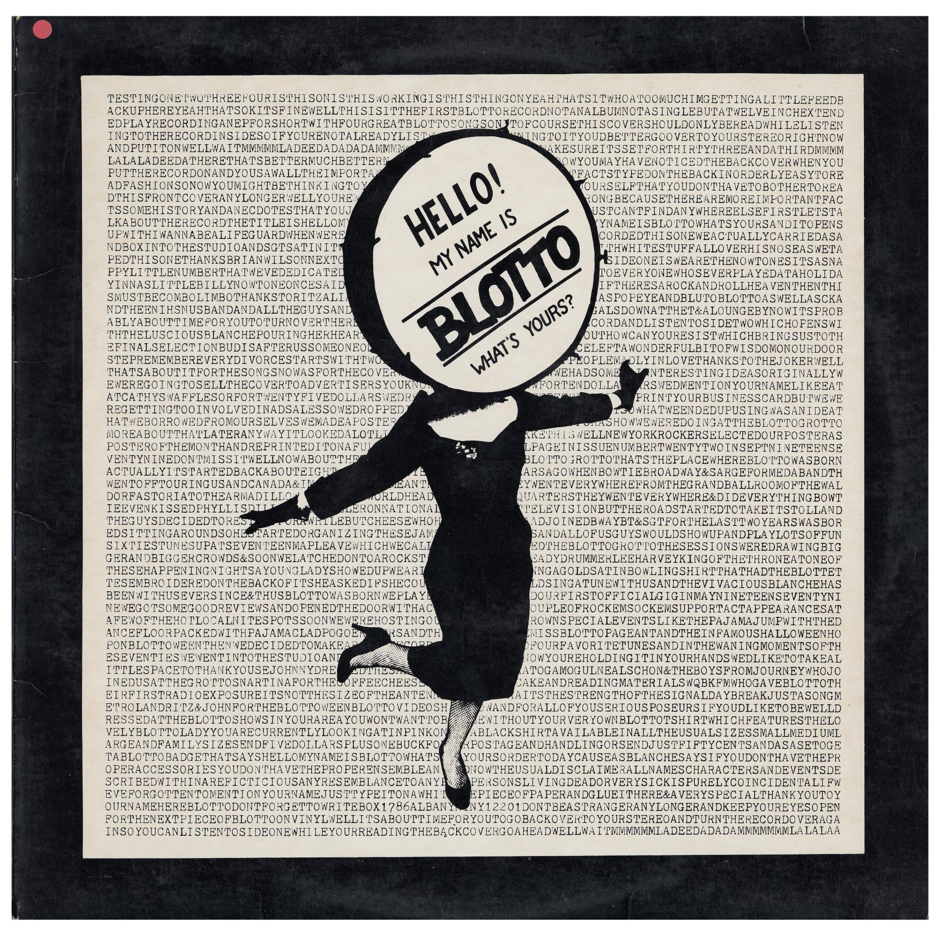 Blotto / Hello, My Name Is Blotto! What's Yours? / 1980