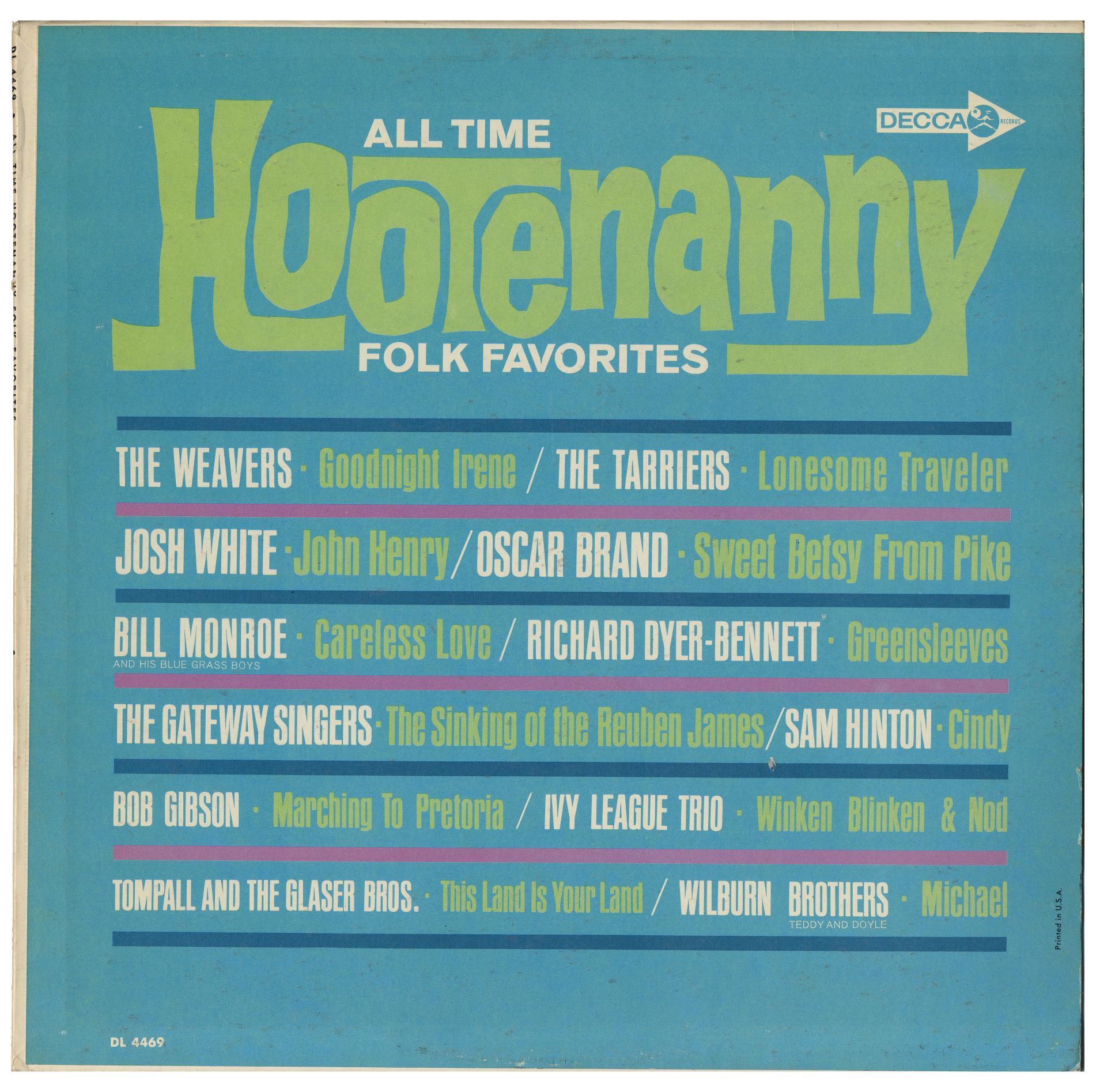 Various Artists / All Time Hootenanny Folk Favorites / 1964